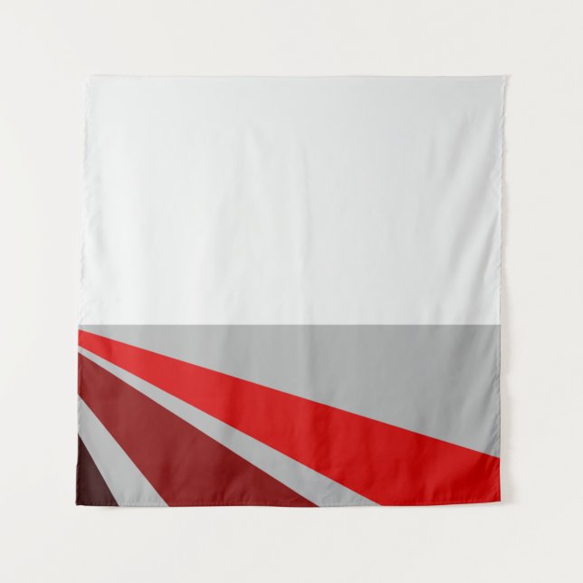 Red black abstract design tapestry (Front)
