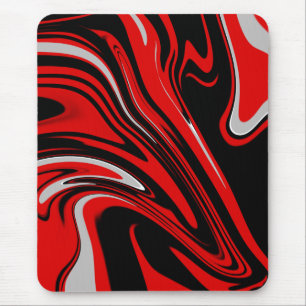 Red & Black Abstract  Mouse Mat