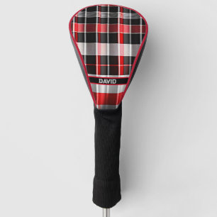 Red Black Abstract Plaid Popular Collection Golf Head Cover