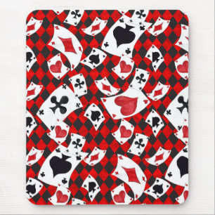 Red & Black Alice in Wonderland Clip Board Mouse Mat