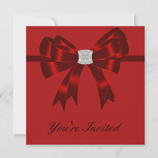 Red Black All Occasion Party Invitation (Front)