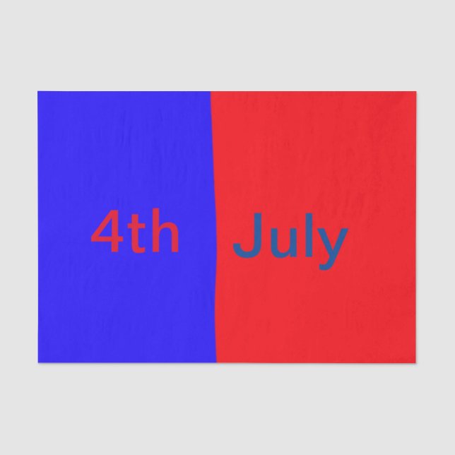 Red black American day 4th july add text simple  Tissue Paper (Front)