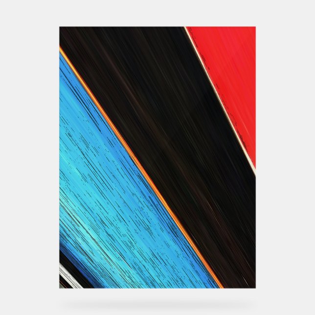 Red Black And Blue 312 Acrylic Sign (Front)
