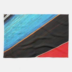 Red Black And Blue 312 Tea Towel