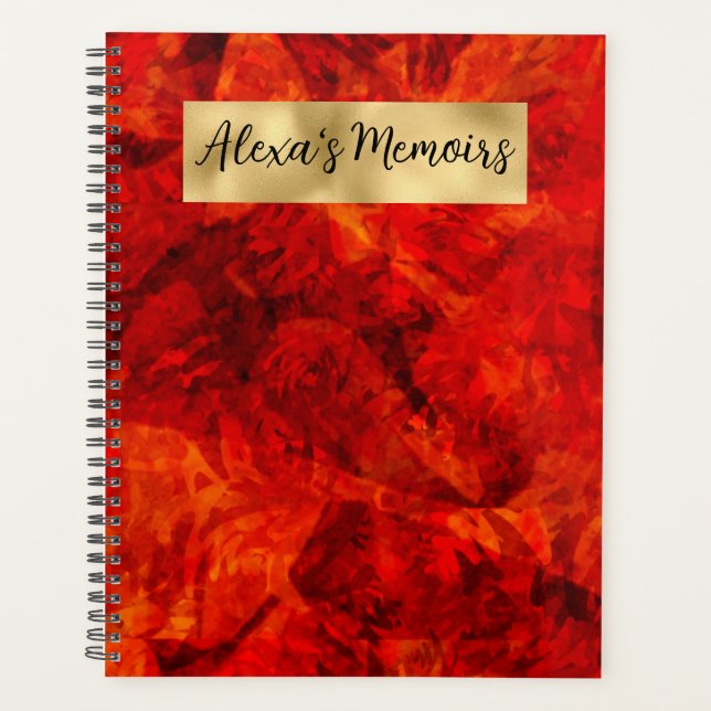 Red, Black and Gold Planner (Front)