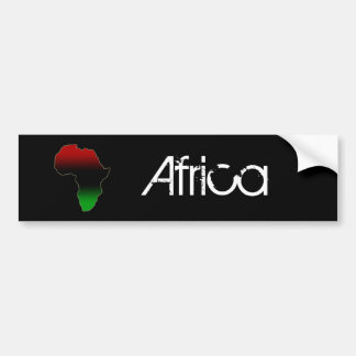 Red, Black and Green Africa Shape Bumper Sticker