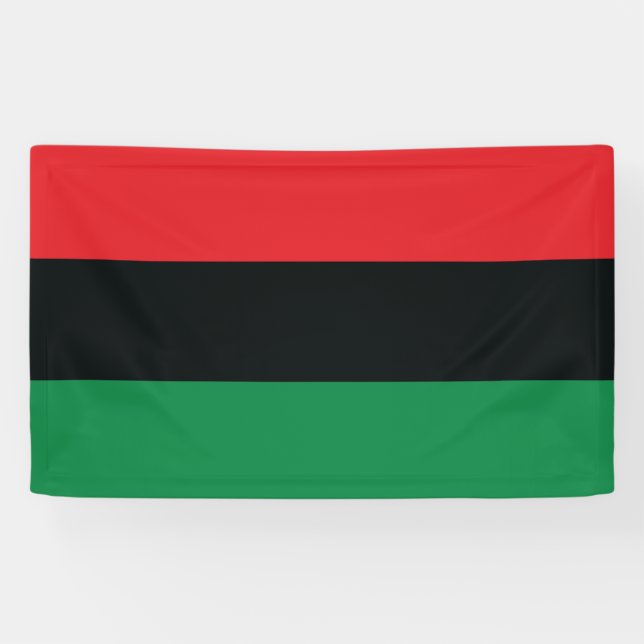Red, Black and Green Flag Banner (Horizontal)