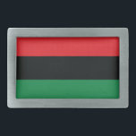 Red, Black and Green Flag Belt Buckle<br><div class="desc">The 3 Pan-African colours on the flag represent: RED: the blood that unites all people of Black African ancestry, and shed for liberation; BLACK: black people whose existence as a nation, though not a nation-state, is affirmed by the existence of the flag; and GREEN: the abundant natural wealth of Africa....</div>