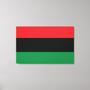 Red, Black and Green Flag Canvas Print