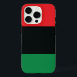 Red, Black and Green Flag iPhone 16 Pro Case<br><div class="desc">The 3 Pan-African colours on the flag represent: RED: the blood that unites all people of Black African ancestry, and shed for liberation; BLACK: black people whose existence as a nation, though not a nation-state, is affirmed by the existence of the flag; and GREEN: the abundant natural wealth of Africa....</div>