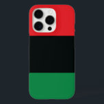 Red, Black and Green Flag iPhone 16 Pro Case<br><div class="desc">The 3 Pan-African colours on the flag represent: RED: the blood that unites all people of Black African ancestry, and shed for liberation; BLACK: black people whose existence as a nation, though not a nation-state, is affirmed by the existence of the flag; and GREEN: the abundant natural wealth of Africa....</div>