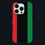 Red, Black and Green Flag iPhone 16 Pro Case<br><div class="desc">The 3 Pan-African colours on the flag represent: RED: the blood that unites all people of Black African ancestry, and shed for liberation; BLACK: black people whose existence as a nation, though not a nation-state, is affirmed by the existence of the flag; and GREEN: the abundant natural wealth of Africa....</div>