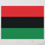 Red, Black and Green Flag Flyer<br><div class="desc">The 3 Pan-African colours on the flag represent: RED: the blood that unites all people of Black African ancestry, and shed for liberation; BLACK: black people whose existence as a nation, though not a nation-state, is affirmed by the existence of the flag; and GREEN: the abundant natural wealth of Africa....</div>