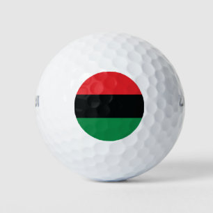 Red, Black and Green Flag Golf Balls