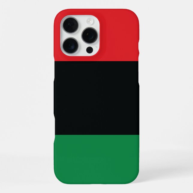 Red, Black and Green Flag iPhone Case (Back)