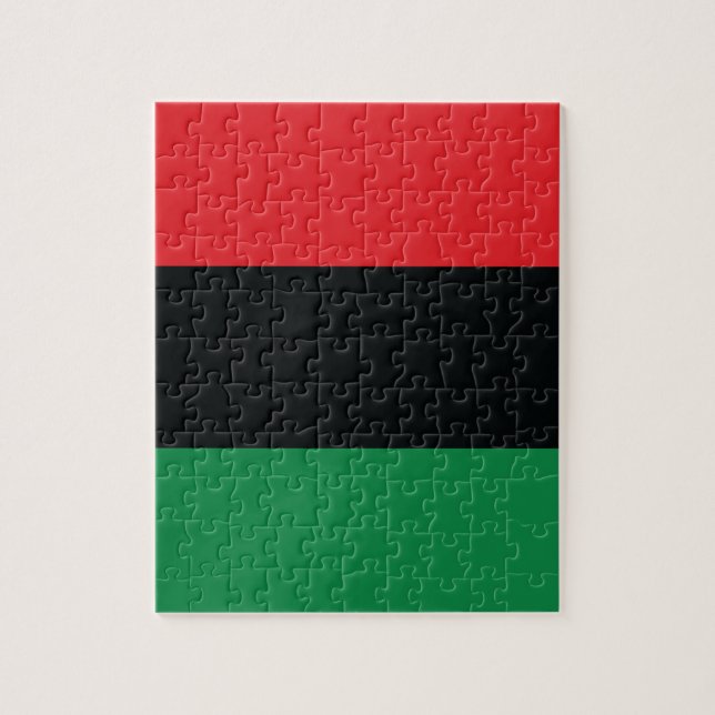 Red, Black and Green Flag Jigsaw Puzzle (Vertical)