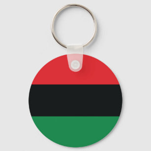 Red, Black and Green Flag Key Ring