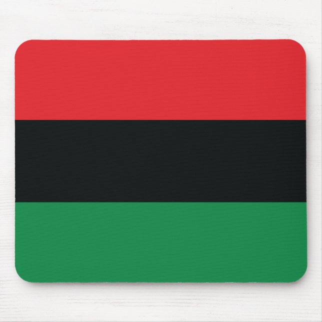 Red, Black and Green Flag Mouse Mat (Front)