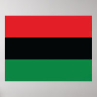 Red, Black and Green Flag