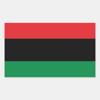 Red Black and Green Flag Rectangular Sticker