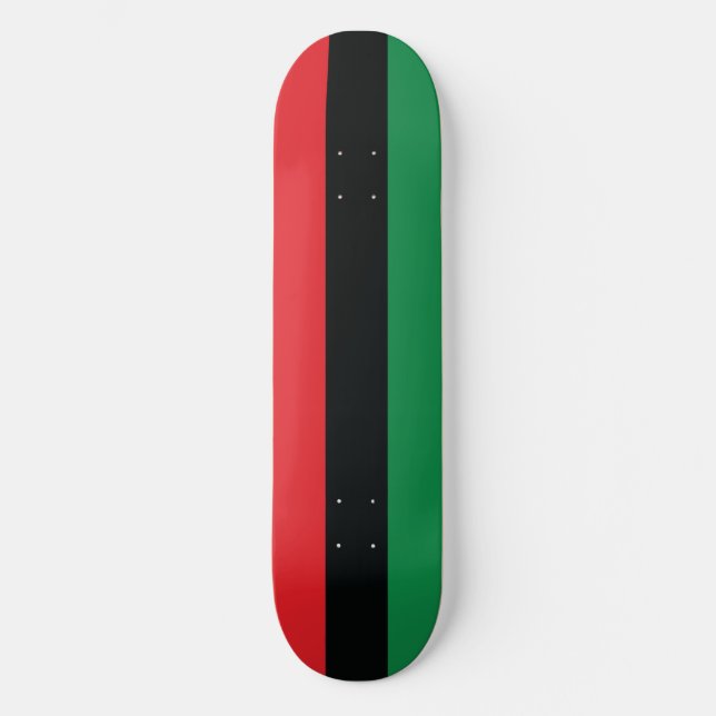 Red, Black and Green Flag Skateboard (Front)