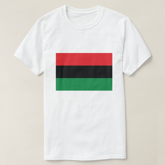 Red, Black and Green Flag T-Shirt (Design Front)