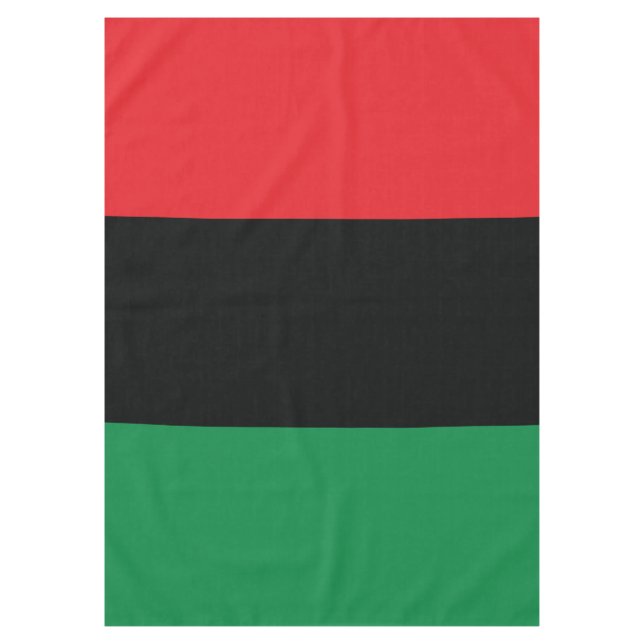 Red, Black and Green Flag Tablecloth (Front)
