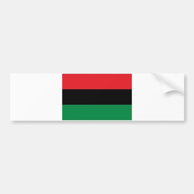 Red Black and Green Pan-African UNIA flag Bumper Sticker (Front)