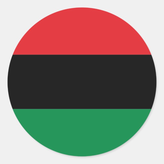 Red Black and Green Pan-African UNIA flag Classic Round Sticker (Front)