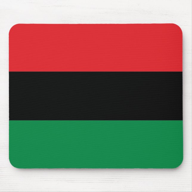 Red Black and Green Pan-African UNIA flag Mouse Mat (Front)