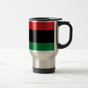 Red Black and Green Pan-African UNIA flag Travel Mug