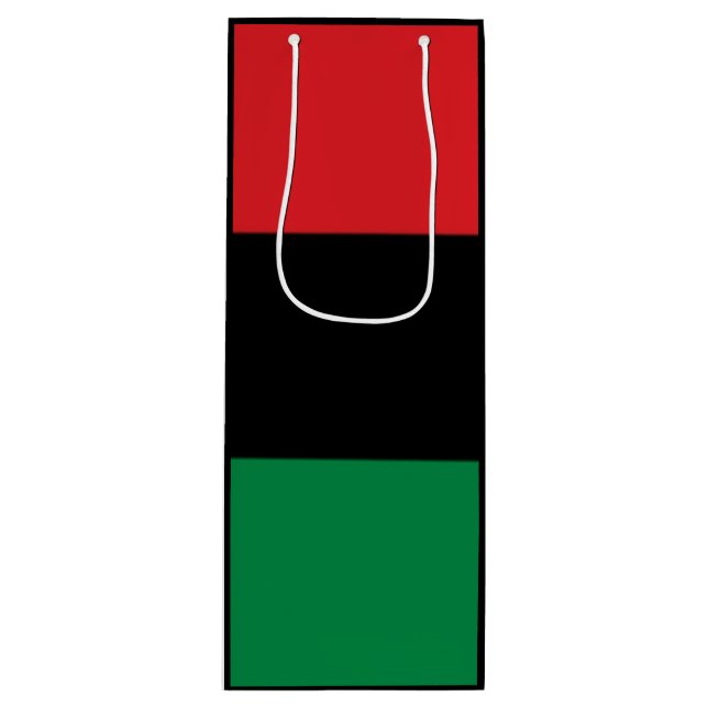 Red Black and Green Wine Gift Bag (Front)