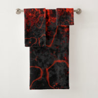 Red, Black and Grey Marble Abstract