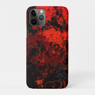 Red, Black and Grey Marble Abstract iPhone 11 Pro Case