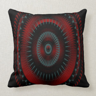 Red, Black and Grey Spiral Design Cushion