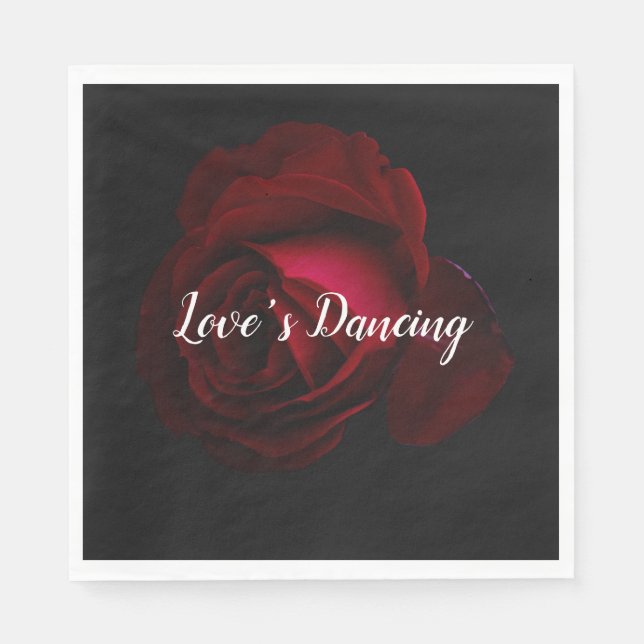 Red, black, and rose napkin (Front)