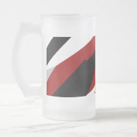 Red black and white abstract