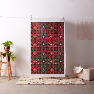 red black and white African Tribal Pattern Fabric