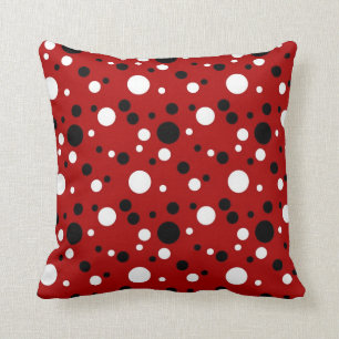 Red, Black and White Cushion