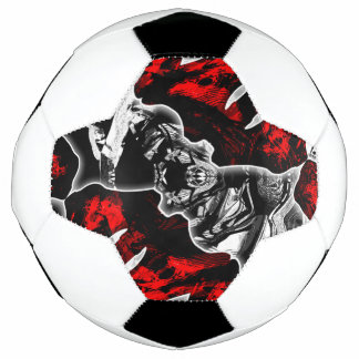 Red Black and White Football