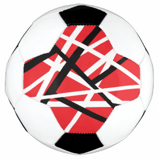 Red, Black, and White Graphic Football