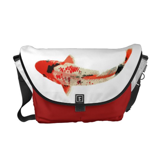 Red Black and White Koi Fish Commuter Bags