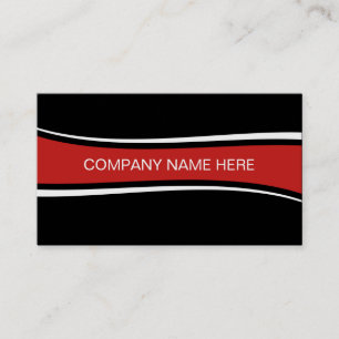 Red Black And White Modern Design Business Card