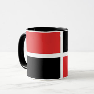 Red, Black and White Pattern Mug