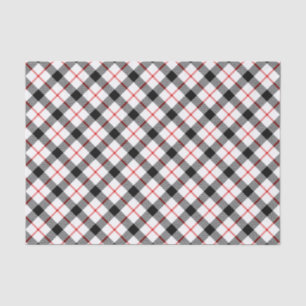 Red Black and White Plaid Holiday Tissue Paper