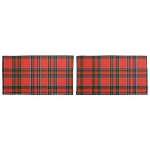 Red Black and White Plaid Pattern Style Pillowcase