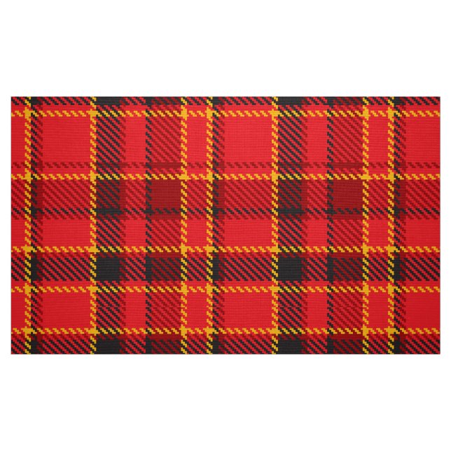 Red black and yellow plaid pattern fabric (Fat Quarter)