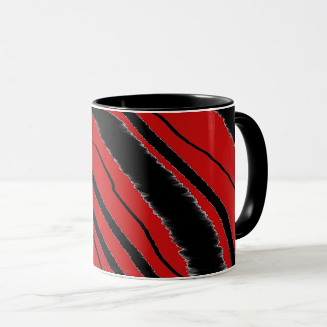 Red Black  Animal Print Combo  Mug (Front Right)