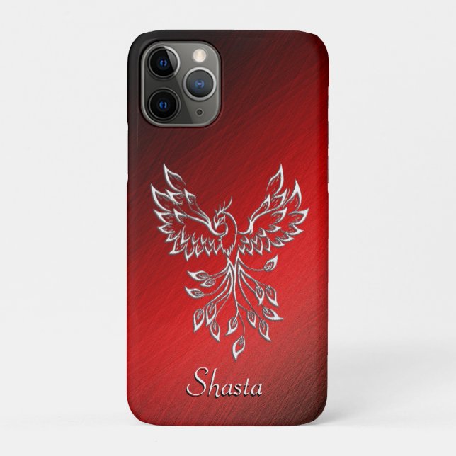 Red Black Ashes and Phoenix Personal Case-Mate iPhone Case (Back)