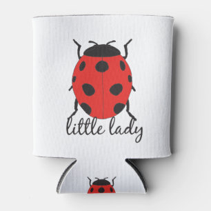 Red & Black Baby Ladybug Cute Red Ladybug Insect Can Cooler